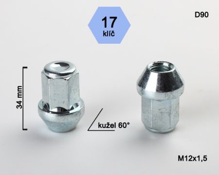 Uzavretá matica rozmer : M12x1,5