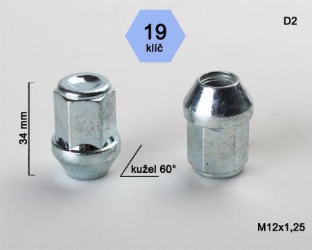 Uzavretá matica rozmer : M12x1,25