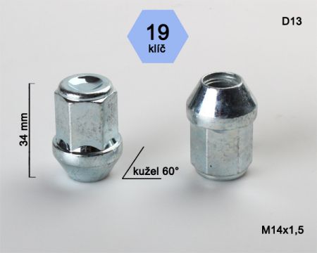 Uzavretá matica rozmer : M14x1,5