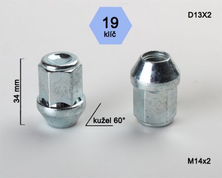 Uzavretá matica rozmer : M14x2