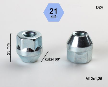 Otvorená matica rozmer : M12x1,25