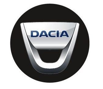 Nálepky na stredy kolies Dacia čierne
